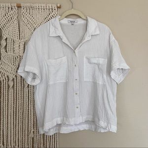 Madewell white Button Down